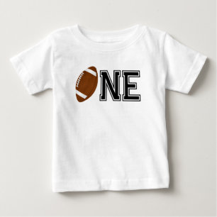 One Football Boy First Birthday Baby T-Shirt