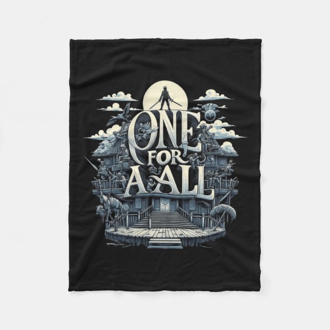 One For All Embracing Unity In A World Of Fleece Blanket (Front)