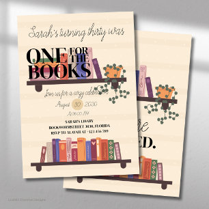 One for the Books Book Lover’s Thirtieth Birthday Invitation