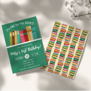 One for the Books! Kids' First Birthday Party Invitation