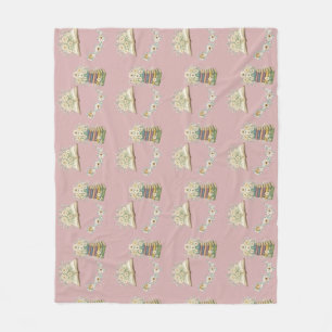 One for the Books Literary Floral Fleece Blanket