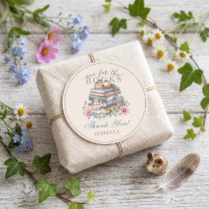 One For The Books Storybook First Birthday Classic Round Sticker