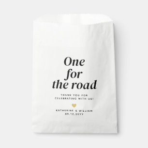 One For The Road Wedding Thank You Snack Favour Ba Bag