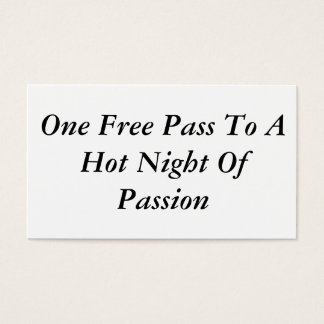 One Free Pass To A Hot Night Of Passion