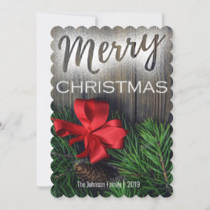 One Full Bleed Single Photo Merry Christmas Card