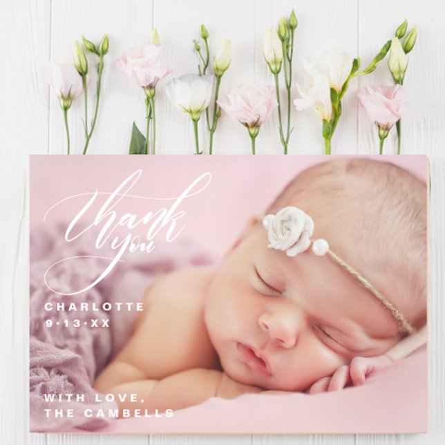 One Full Custom Photo Baby Shower Thank You  Postcard (Creator Uploaded)