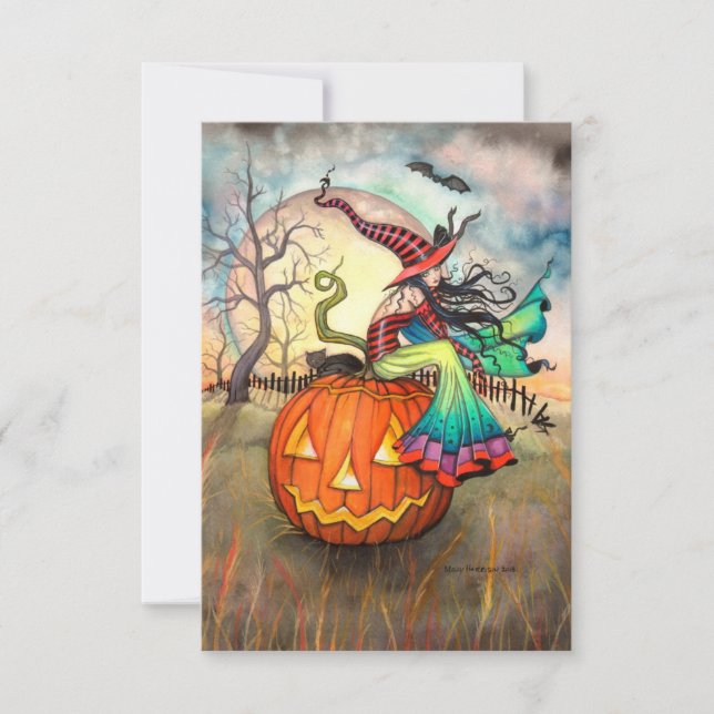 One Giant Pumpkin Halloween Postcard (Front)