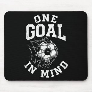 One Goal In Mind Distressed Soccer Net Ball Mouse Pad