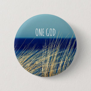 One God 6 Cm Round Badge