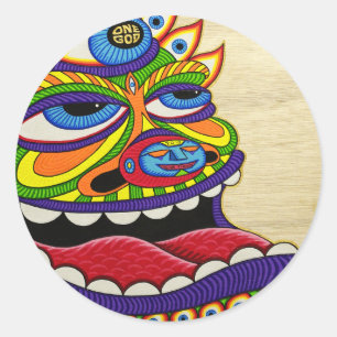 One God Classic Round Sticker