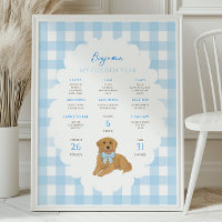 One Golden Year Puppy Dog 1st Birthday Milestone 