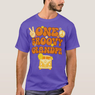 One Grandpa Retro Mum Hippie Birthday 70s Floral T-Shirt