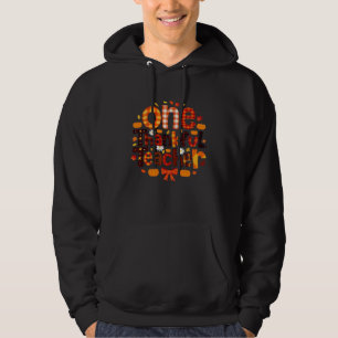 One Grateful Teacher Autumn Thanksgiving Pumpkin C Hoodie