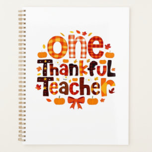 One Grateful Teacher Autumn Thanksgiving Pumpkin C Planner
