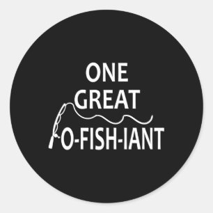 One Great O-Fish-Iant Fishing Wedding Officiant Pa Classic Round Sticker
