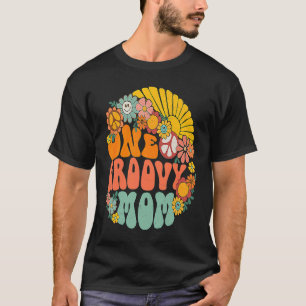 One Groovy Mom Retro 70s Hippie Boho Wavy Mama Mot T-Shirt