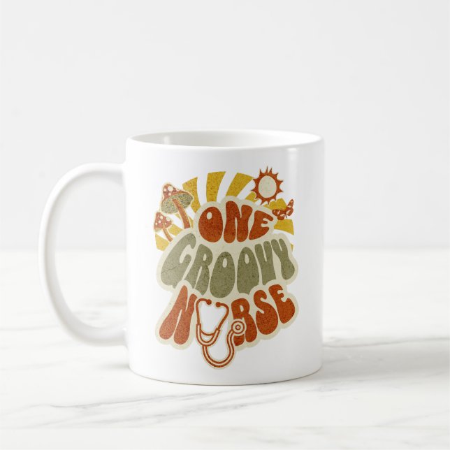 One Groovy Nurse Coffee Mug (Left)
