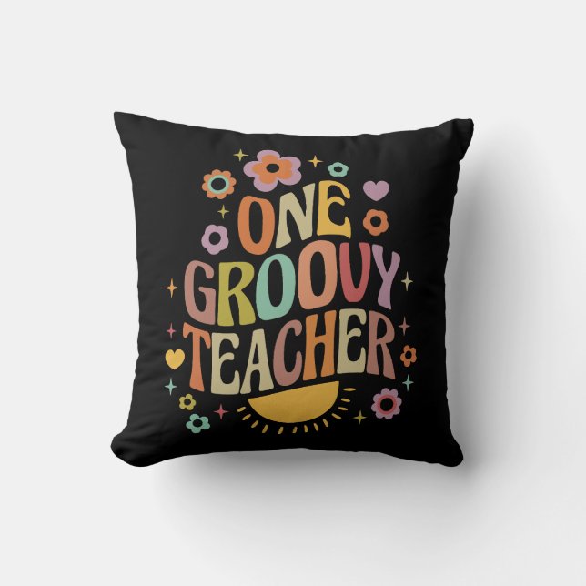 One groovy teacher cushion (Front)