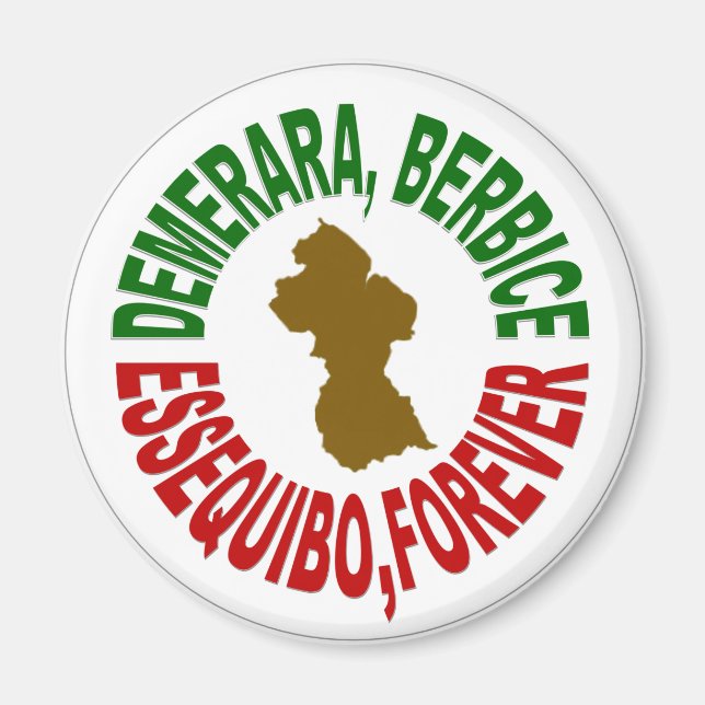 One Guyana Refrigerator Magnet (Front)