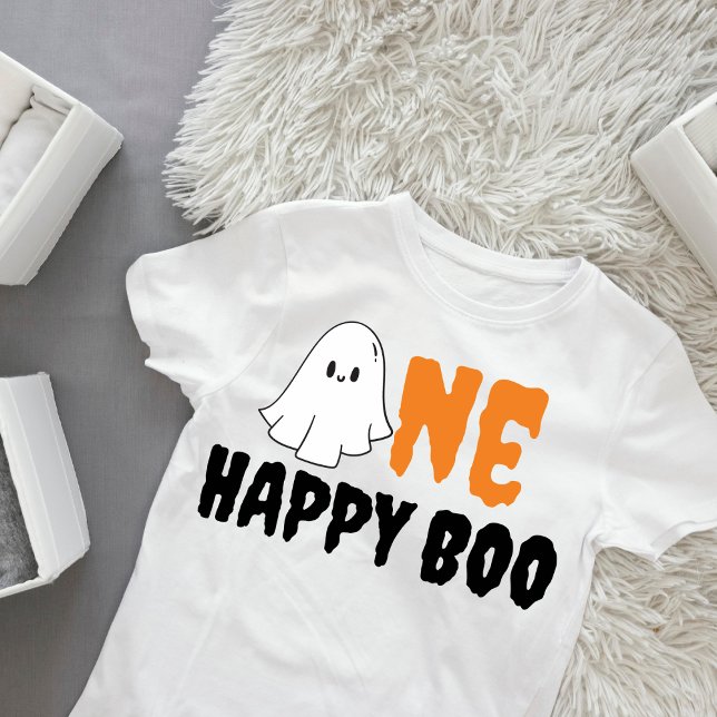 One Happy Boo Boy 1st Birthday Party  Baby T-Shirt (Creator Uploaded)