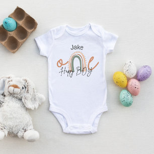 One Happy Boy – Rainbow 1st Birthday Personalized Baby Bodysuit