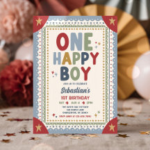 One Happy Boy Whimsical Boy 1st Birthday Party