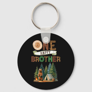 One Happy Brother Camper First Birthday Camping Be Key Ring