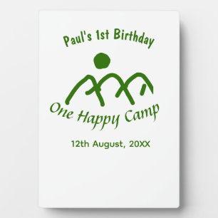 One happy camp green mountain sun 1st birthday plaque