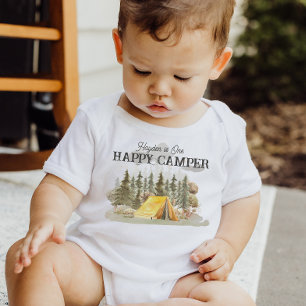 One Happy Camper 1st Birthday Camping Baby Bodysuit