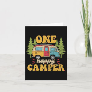 One Happy Camper 1st Birthday Party Retro Mothers Card