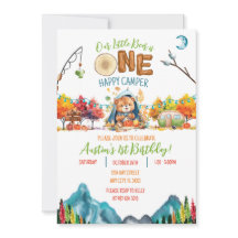 One Happy Camper Autumn Adventure Birthday