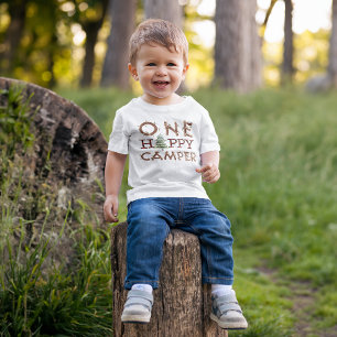 One Happy Camper Baby T-Shirt for Camping Theme Pa