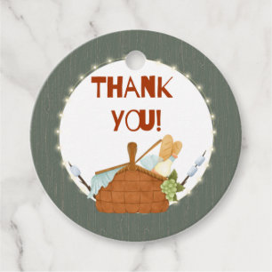 One Happy Camper Birthday Circle Thank You Tag