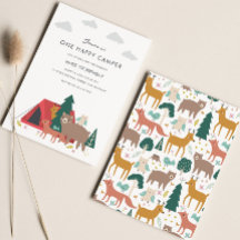 One Happy Camper Birthday Invitation