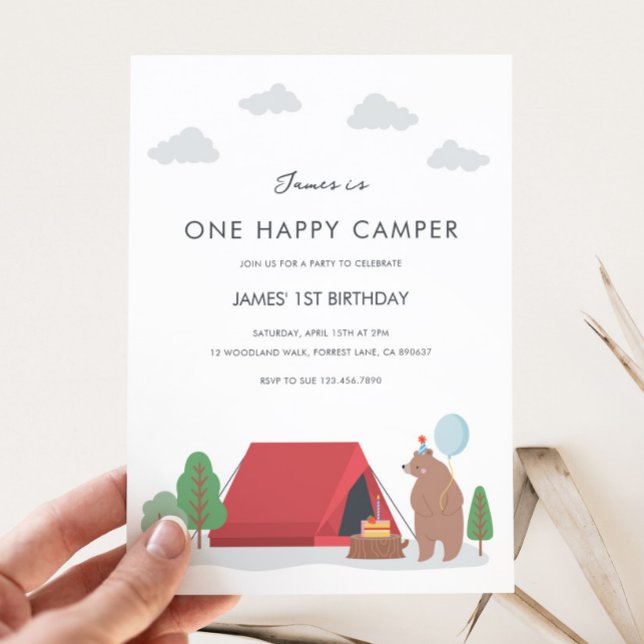 One Happy Camper Birthday Invitation (Creator Uploaded)