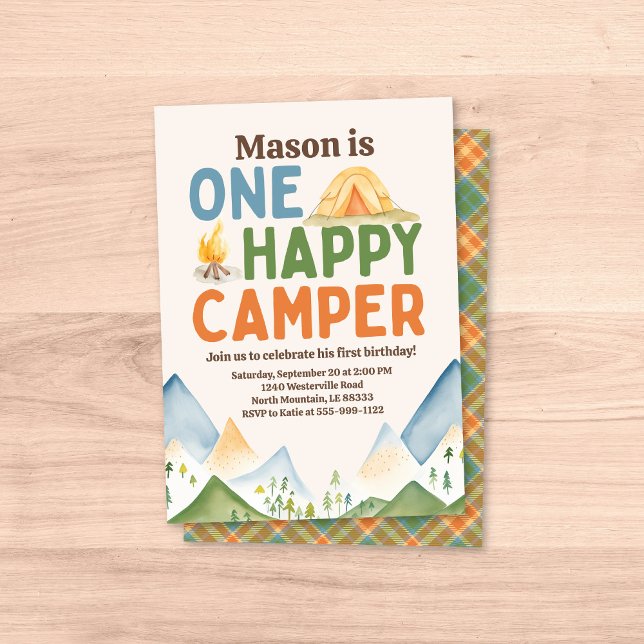 One Happy Camper Birthday Invitation (Creator Uploaded)