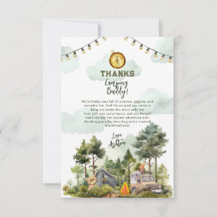 One Happy Camper Birthday Thank You Card