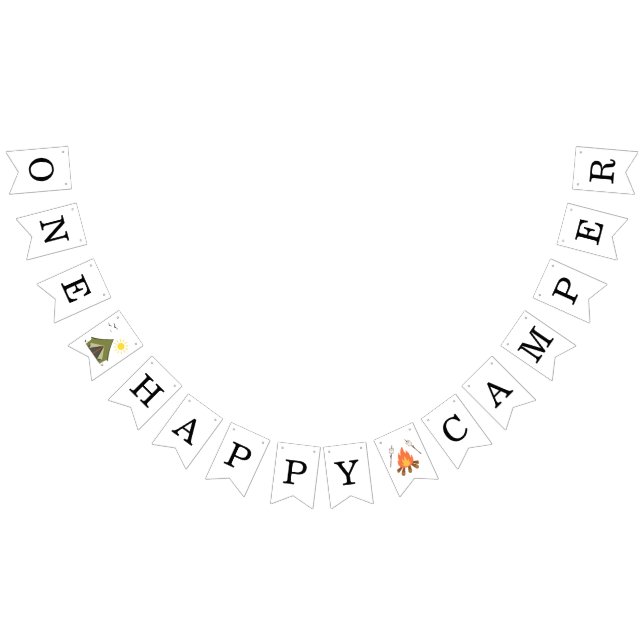One Happy Camper Boys Birthday  Bunting (All)