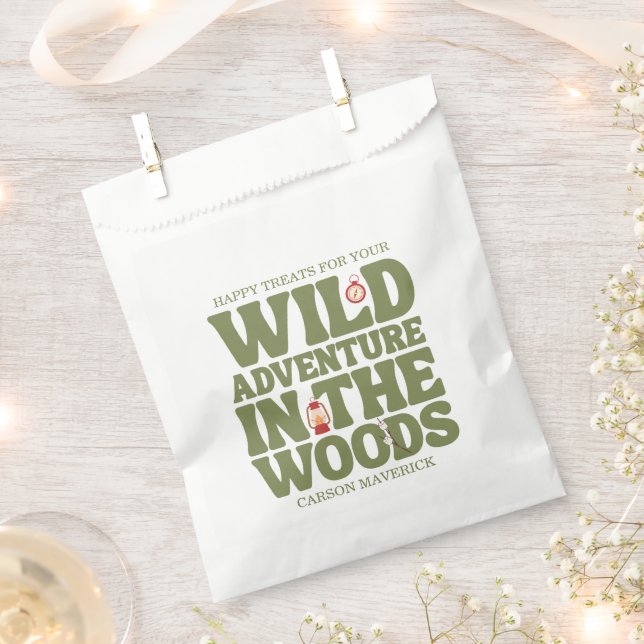 One Happy Camper Boys Birthday  Favour Bag (Clipped)