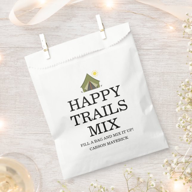 One Happy Camper Boys Birthday  Favour Bag (Clipped)