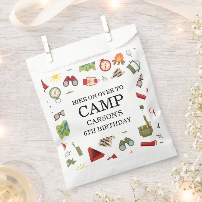 One Happy Camper Boys Birthday  Favour Bag (Clipped)