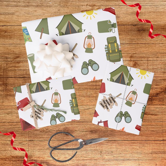 One Happy Camper Boys Birthday  Wrapping Paper Sheet (Creator Uploaded)