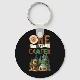 One Happy Camper First Birthday Family Camping Bea Key Ring