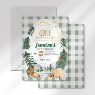 One Happy Camper First Birthday Invitation