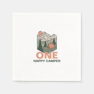 One Happy Camper First Birthday Napkin
