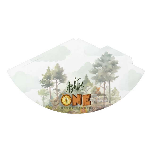 One Happy Camper First Birthday Party Hat (Front)