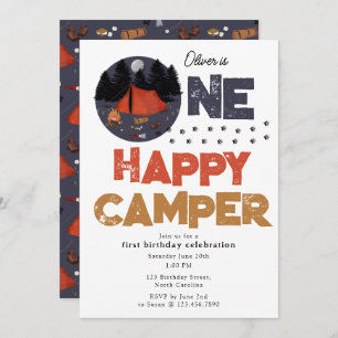 One Happy Camper Invite 1st Summer Birthday