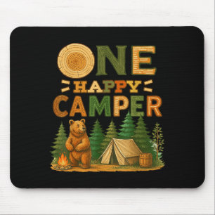 One Happy Camper Matching Family Birthday Party Ca Mouse Pad