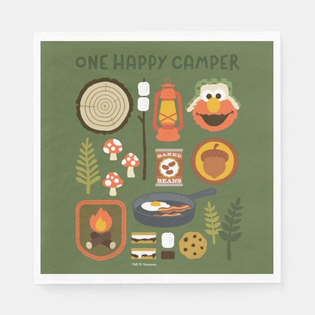 One Happy Camper Napkin (Front)