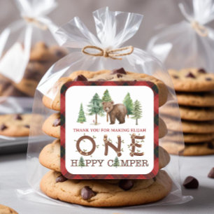 One Happy Camper Thank You  Square Sticker